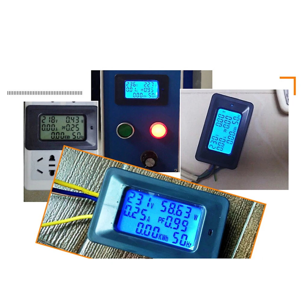 20A/100A AC Pannello ЖК-цифровой Misuratore di Potenza ватт кВтч монитор di Tensione Вольтметр Амперметр тестер инструменты