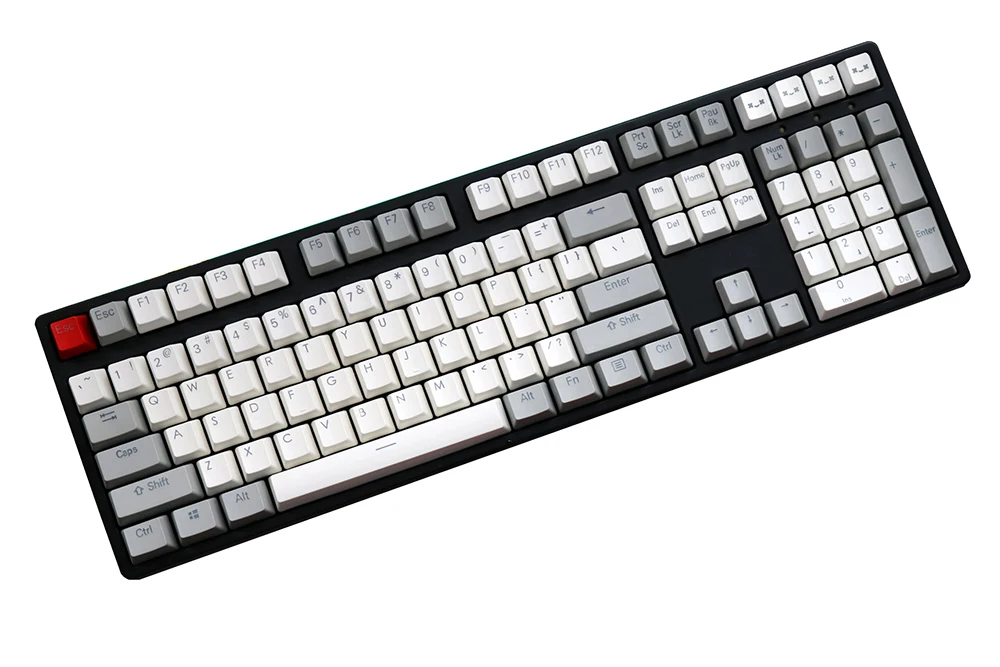 Серый, белый, 87/104 клавиш, двойная съемка с подсветкой, PBT keycap, OEM профиль, MX Переключатель для cherry/NOPPOO/Flick/Ikbc, продаются только брелки