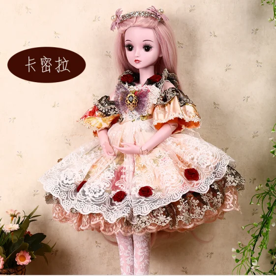 BJD кукла 1/3 коричневые глаза с BJD одежда парики обувь Макияж Красота игрушки силиконовая кукла-младенец игрушка для детей