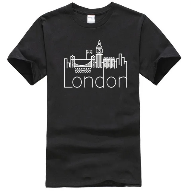 London Men T-Shirt Travel Summer Tee Big Ben Tumblr Street Funny Style Unisex | Мужская одежда