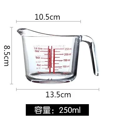 Transparent Measuring Cup Angled Measuring Cup 250 Ml Graduated Measuring  Cup Large Measuring Pitcher Easy-Read Measuring Jug - AliExpress