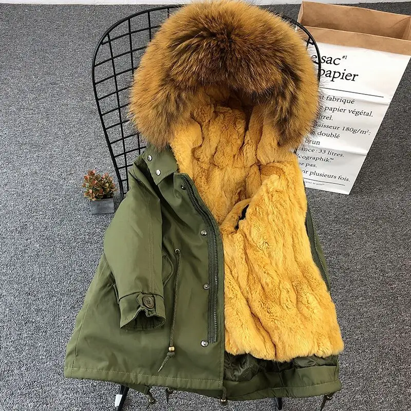 Пальто с кроличьим мехом для девочек детские куртки с натуральным мехом теплые парки с капюшоном для маленьких девочек зимнее пальто для девочек и мальчиков утепленные детские зимние костюмы