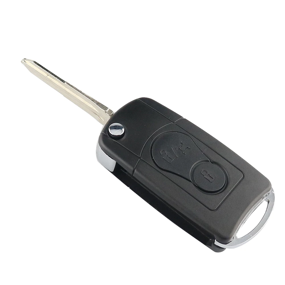 YIQIXIN Modified For Ssangyong Actyon SUV Kyron Rexton Remote Car Key Shell Fob Cover Case 2 Button Blade Folding Flap Housing