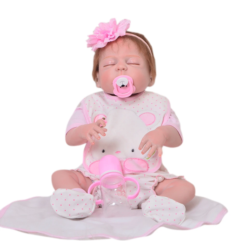 Bebe Baby силиконовая кукла для новорожденных 55 см Реалистичная девочек ручная