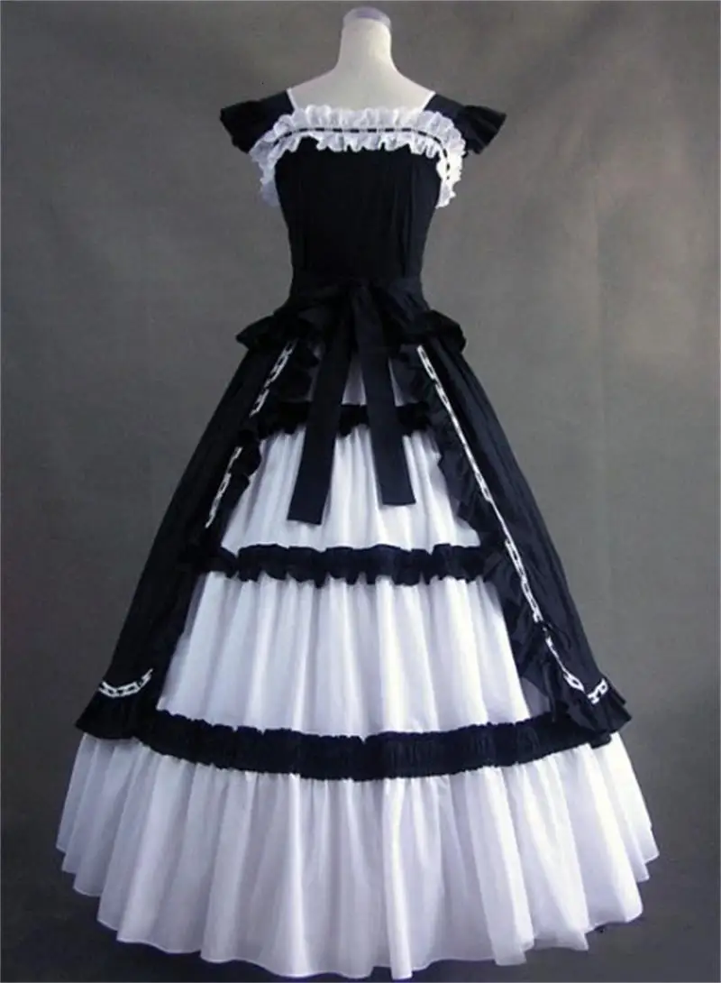 Готическое платье в стиле Лолиты; платье принцессы для костюмированной вечеринки; платье в викторианском стиле; размеры S-3XL; вечерние платья макси на Хэллоуин