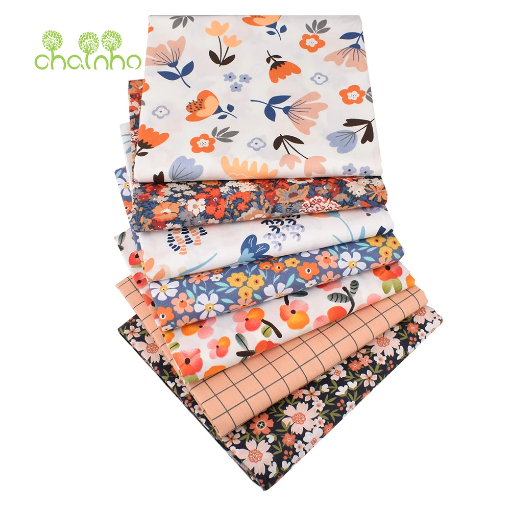 Printed Twill Cotton Fabric,Floral Series,DIY Sewing Quilting Home Textiles Material For Baby &Children's Bedding,Shirts,Dresses