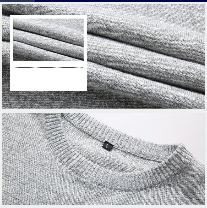 4 цвета, сплошной цвет, 3XL, Мужской пуловер, Свитера на осень, однотонный хлопковый свитер с круглым вырезом, джемперы, зимний мужской трикотаж, Мужской пуловер