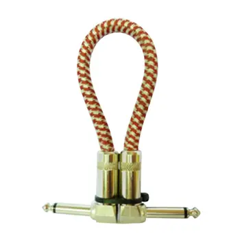 

Guitar Effects Pedal Patch Cable Guitar Effect Connect Cable Wire Cord Right Angle 25cm Guitarra Braided Wire Guitar Accessories
