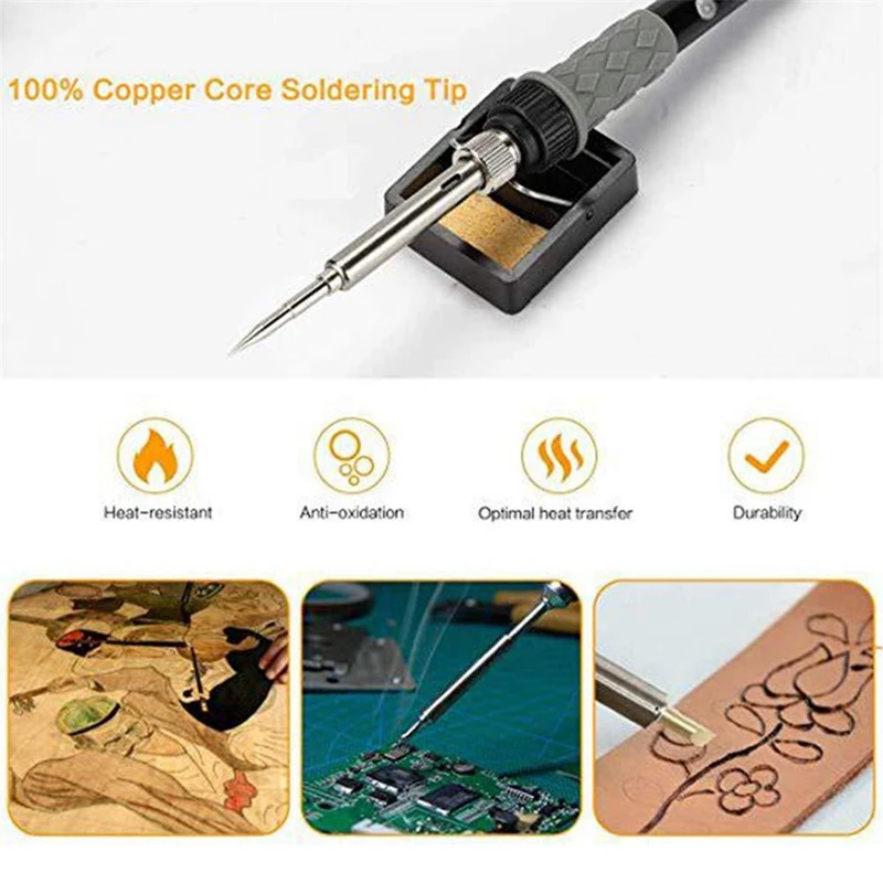 NEW-37Pcs, деревянный комплект для выжигания дерева, инструмент для сжигания дерева, креативный набор, резьба, горящая ручка, паяльник, набор, Пирография, ручка
