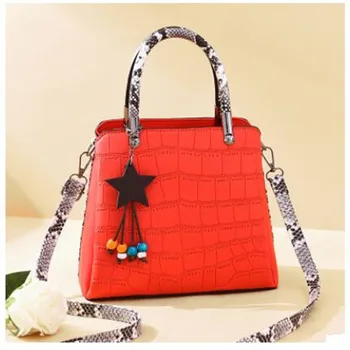 

New 2019 Elegant Shoulder Bag Women Designer Luxury Handbags Women Bags PU Snakes Messenger Crossbody Bag