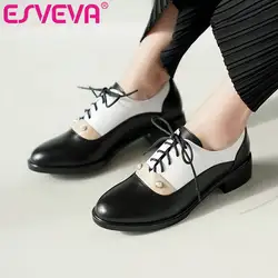 ESVEVA/2020 г. Женская обувь женская модная разноцветная Свадебная обувь из искусственной кожи на низком квадратном каблуке с острым носком