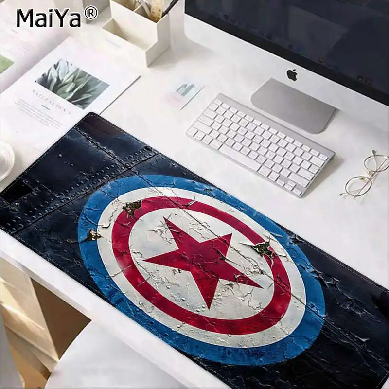 Maiya собственные коврики Marvel Капитан Америка Капитан DIY дизайн игровой с узором коврик для мыши большой коврик для мыши клавиатуры коврик