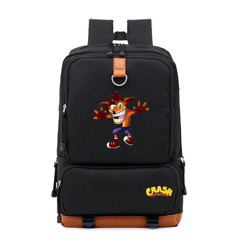 Детская школьная сумка холщовый рюкзак Crash Bandicoot Mochila Студенческая сумка на плечо дорожная сумка для ноутбука рюкзак для подростков - Цвет: A 1