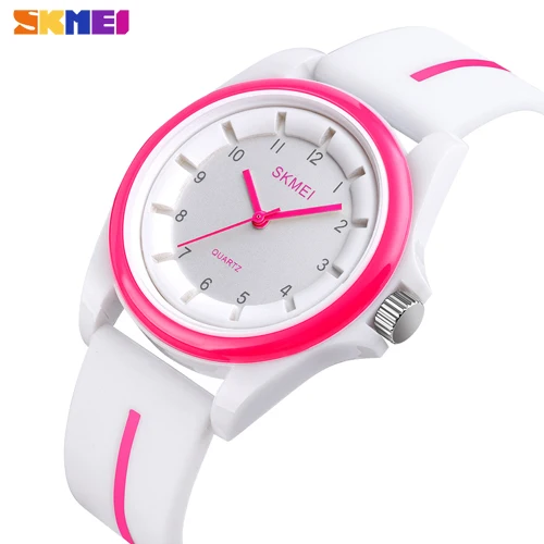 Rose Red watch SKMEI Модные мужские женские часы лучший бренд класса люкс спортивные кварцевые часы водонепроницаемые силикагель ремешок Мужские наручные часы Relogio Masculino - Цвет: Rose Red watch