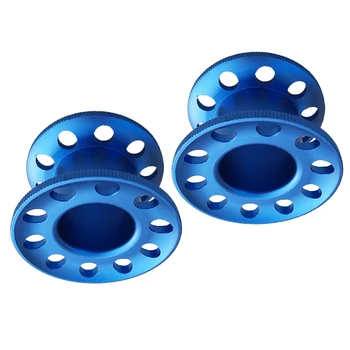 

2x Scuba Diving Blank Finger Tech Spool Dive Snorkeling Guide Line Reel Blue