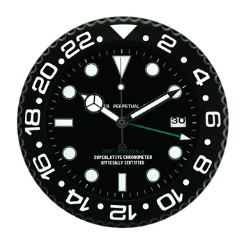 

Luxury Gold Wall Clocks Home Decor Metal Black Large Wall Clock Luminous Wall Watch Mechanism Sient Living Room Reloj Gift L026