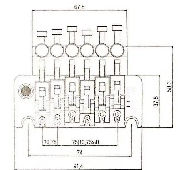 Набор Подлинный Floyd Rose LTD Блокировка тремоло система мост WR2 гайка для электрогитары