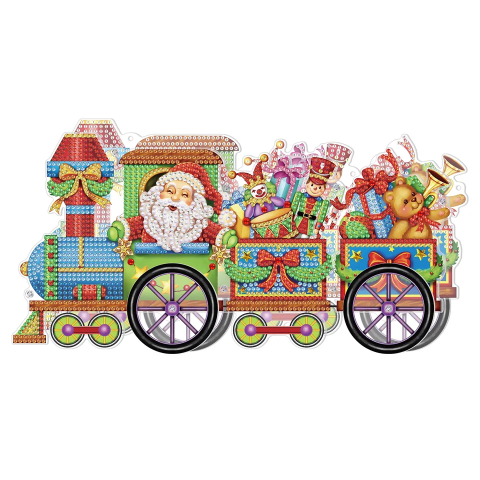 5d Diy Large Diamond Painting Kits For Adult Christmas Train - Temu