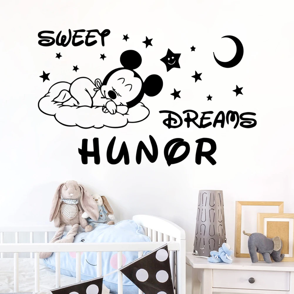 PERSONALIZED NAME MICKEY MOUSE WALT DISNEY Custom Vinyl Wall Decal Sticker Decor