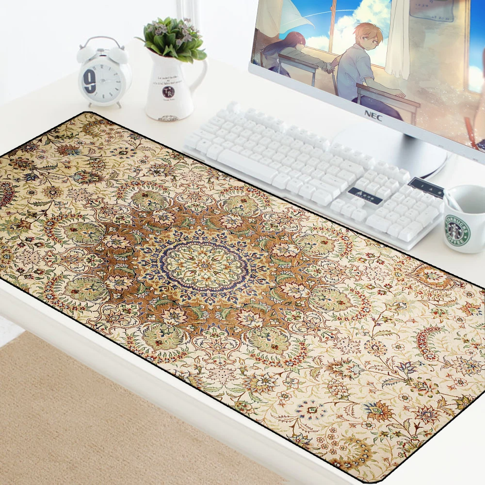 Carpet Style Rubber Anti-slip Mousepad Durable HD Gaming Mouse Pad Home Office Computer PC Tablet K