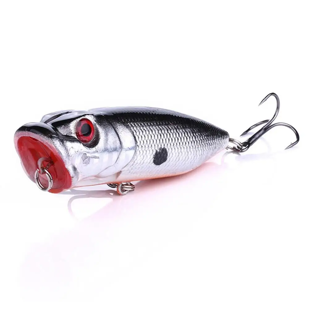

5pcs Artificial Baits Fake Lures Topwater Popper Fishing Lure With Sharp Hooks 30DC10