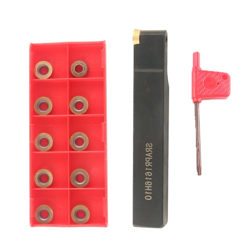 

Wrench Face Milling External Blade SRAPR 1616H10 Lathe Turning Tool Holder with 10pcs CNC Carbide Inserts