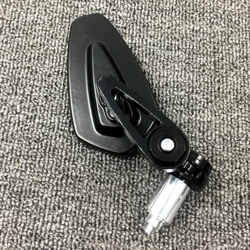 Motorbike Aluminum Rear View Black Handle Bar End Side Rearview Mirrors (12)