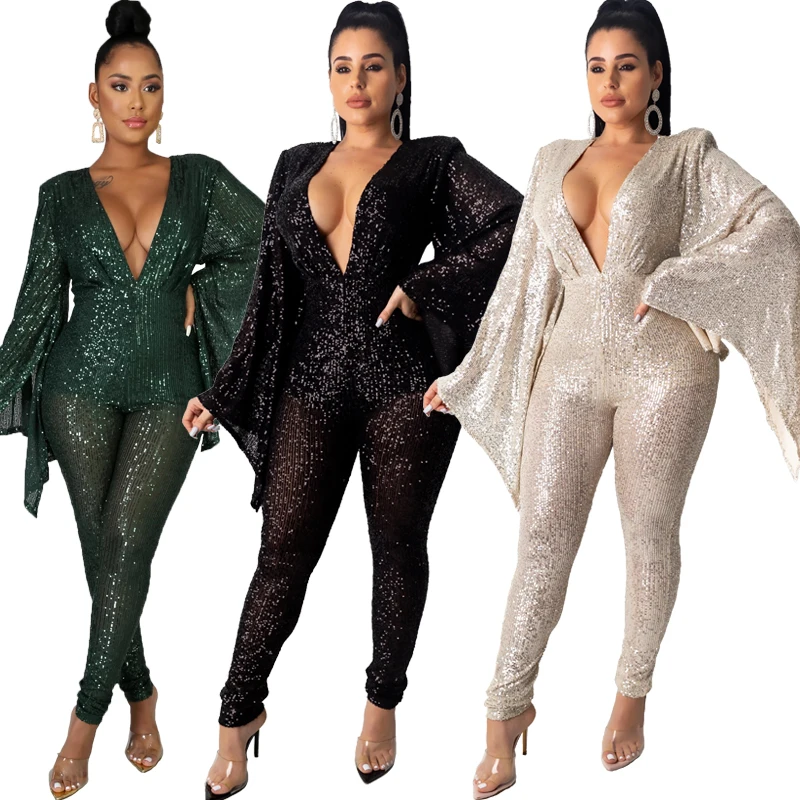 sequin one piece jumpsuit