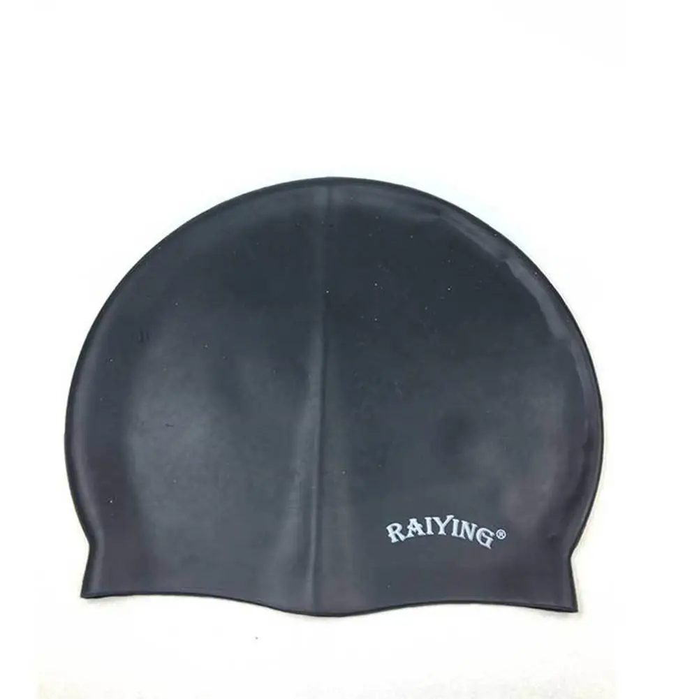 Dragonpad новые эластичные водонепроницаемые шапочки для купания силиконовые шляпы для взрослых женщин и мужчин для бассейна одноцветные шапочки для плавания аксессуары для водных видов спорта - Цвет: black