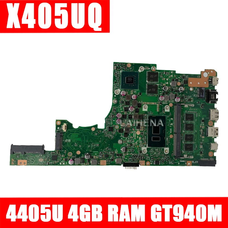 

LAIHENA For ASUS X405U X405UN X405UR X405URR X405URP X405UQ X405UF Laotop Mainboard X405UQ Motherboard with 4405U 4G RAM GT940M