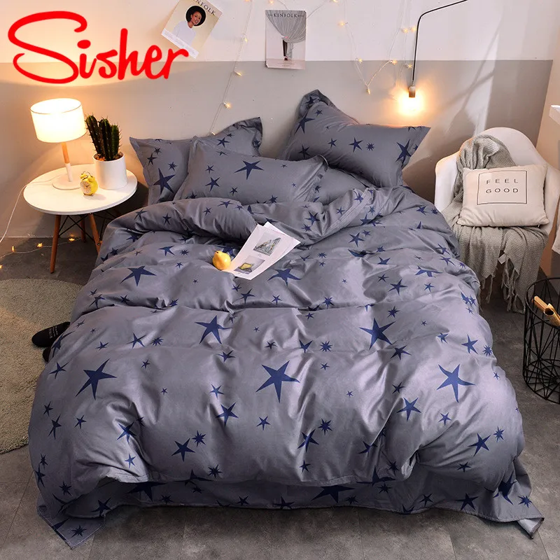 Sisher постельное белье Nordic и комплекты постельного белья с наволочкой для взрослых и детей постельное одеяло Стёганое одеяло крышка Размеры один двойной queen King - Цвет: star