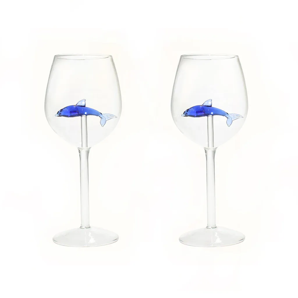 Домашний Дельфин красное вино стекло бутылки вина Кристалл для вечерние флейты стекло 2 шт