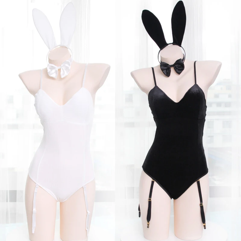 

Japanese Sexy Bunny Girl Sleepwear Suit Female Women Cosplay Costume Jumpsuit Velvet Underwear Nightdress Cat Costume