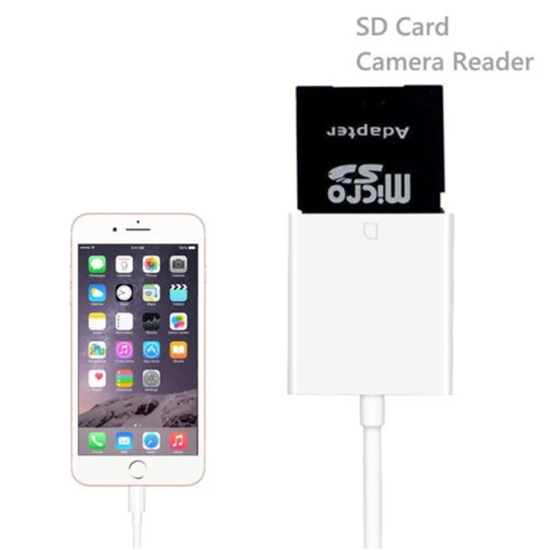 Kaartlezer SD кард-ридер для iPhone 11 X XR XS MAX 8 7 Plus Sdcard Reader с одним слотом кардридер для iPad Mini5 Czytnik Kart SD