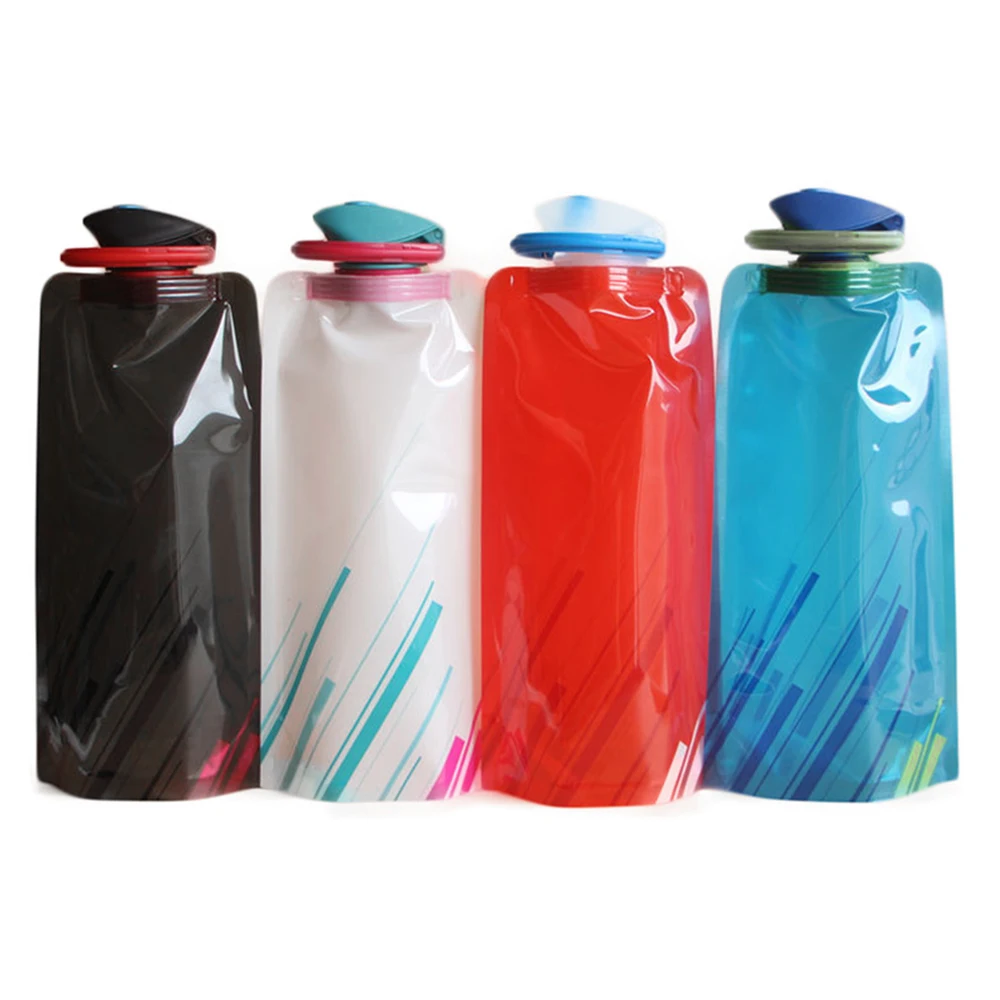 700ml Water Bottle Bags Environmental Protection Collapsible Portable Outdoor Foldable Sports Water Bottles For Hiking Camping 700ml Water Bottle Bags Environmental Protection Collapsible