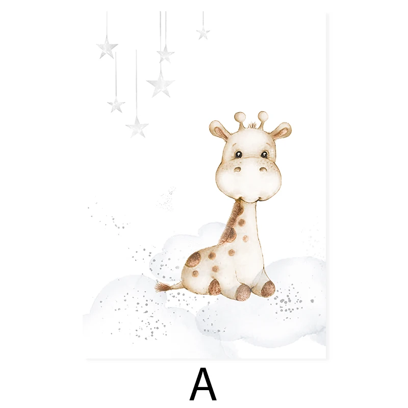 Animal-Deer-Lion-Monkey-Elephant-Nursery-Poster-Wall-Art-Canvas-Painting-Picture-Kid-Bedroom-Living-Room (4)