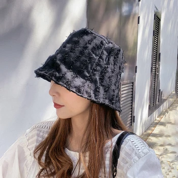 

Hat female tide show face small wild bucket hat thin sunscreen sun hat Japanese fisherman hat female