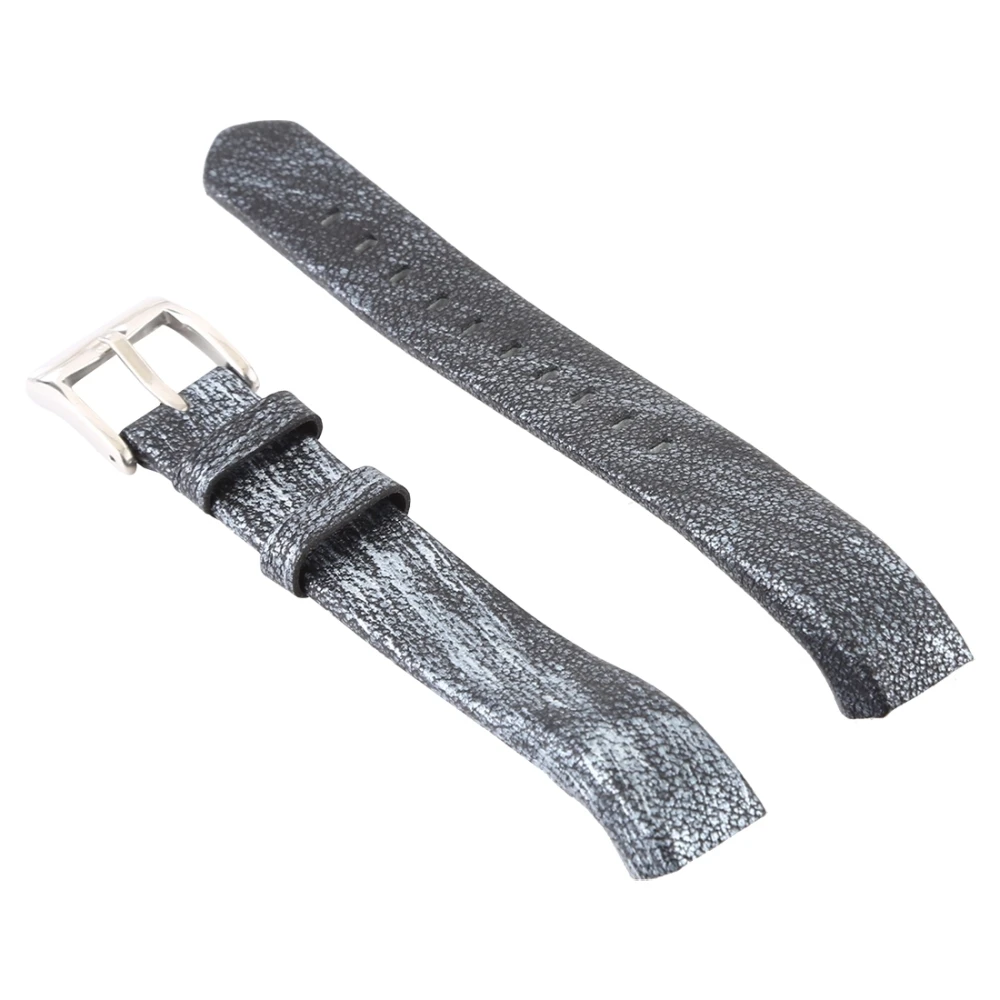 Умные часы с кожанным ремешком для Fit bit Alta - Цвет: Серый