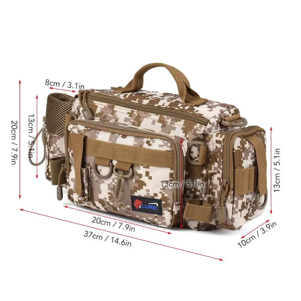  Multifunctional Fishing Bag Camouflage Fishing Tackle Bag Carp Fish Rod Waist Bag Bait Box Pouch Po - 4000040223628
