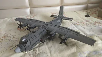 

Military AC130 Across The Battlefield 1713PCS WW2 helicopter building block Weapon Figures Aircraft constructor toys 06023