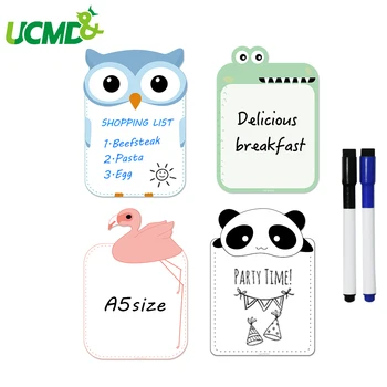 

Creative Magnetic Whiteboard Sticker For Fridge Refrigerator Erasable Writing Drawing Board Reminder Record Memo Message 4pcs