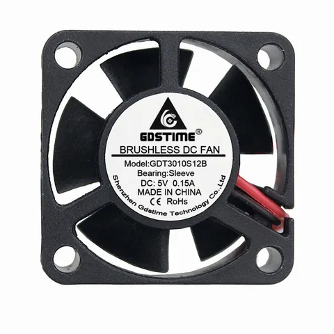 Gdstime Dupont 2Pin 5V 3cm 3010S 30x30x10mm 30mm DC Mini Brushless Cooling Fan