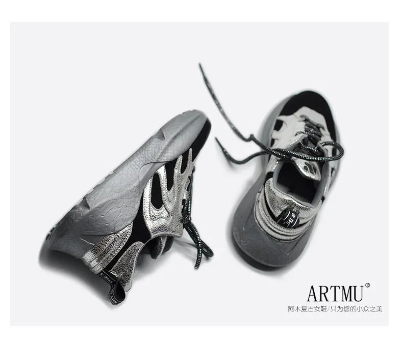Artmu/оригинальная женская обувь; Новинка года; повседневная обувь; кроссовки; удобная обувь на шнуровке с ремешком