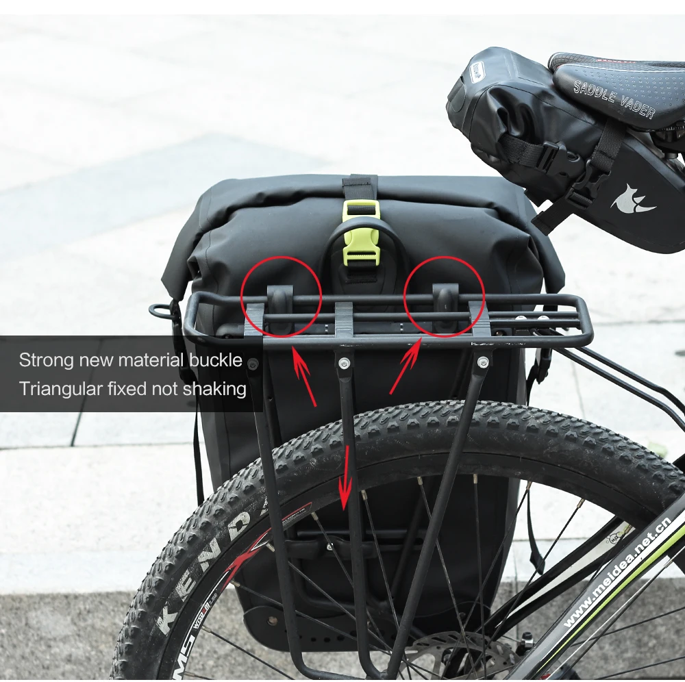 Bicycle Bags Rear Cargo Racks Rainproof Bag 25L MTB Mountain Bike Trekking Multipurpose Outdoor Sports Cycling Storage Bag