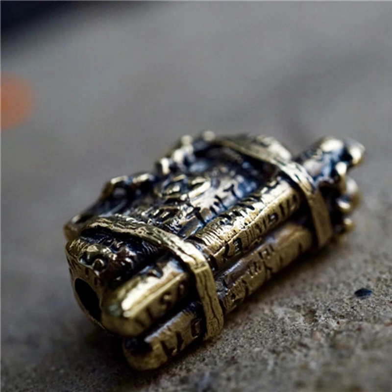 EDC латунные бусины для ножа с Тритиевой газовой трубкой подвеска украшения