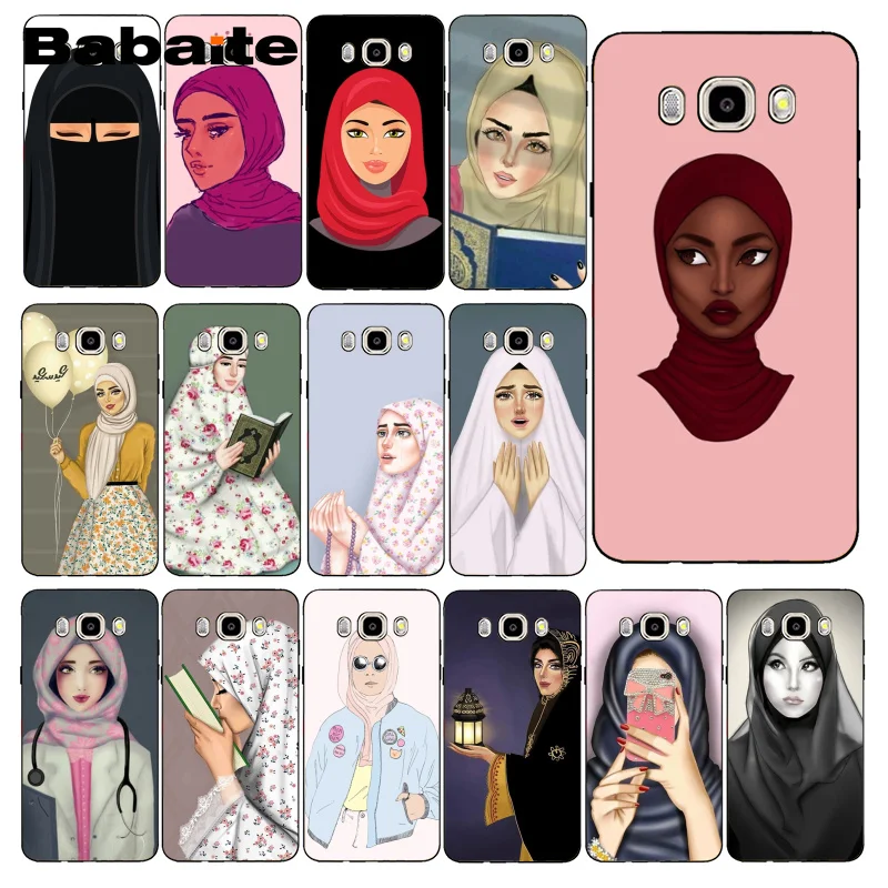 

Babaite Islamic Muslim Hijabi Girl Womem Art Drawings Phone Case For Samsung J7 2017 J6 J8 J4 J4Plus J7 DUO J7NEO J2 J5 Prime
