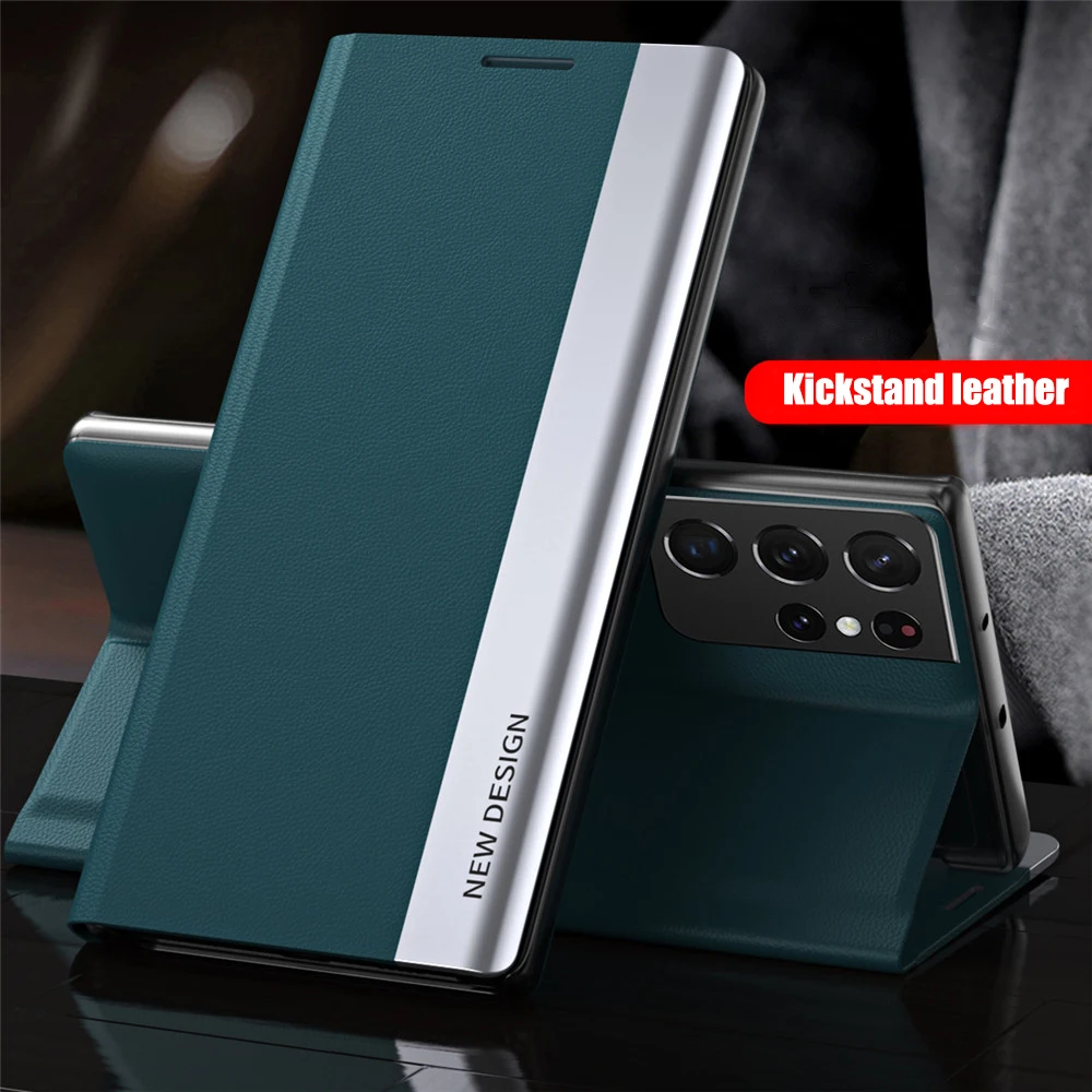 Case For Samsung Galaxy S23+Plus S23 Ultra 5G Magnetic Leather Flip Stand  Cover