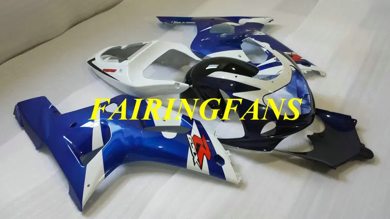 Высококлассный набор обтекателей для GSXR600 750 K1 01 02 03 GSXR 600 GSXR750 2001 2002 2003 ABS белый синий Обтекатели кузова+ подарки SH23