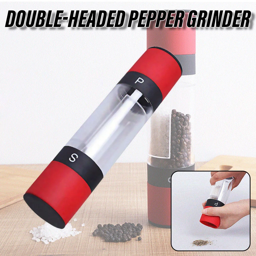 Двухголовая мельница для перца ручная шлифовальная машина Цветная Акриловая