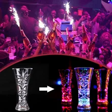 СВЕТОДИОДНЫЙ мигающий светящийся жидкий свет воды бокал для вина, кружка для свадебных клубов